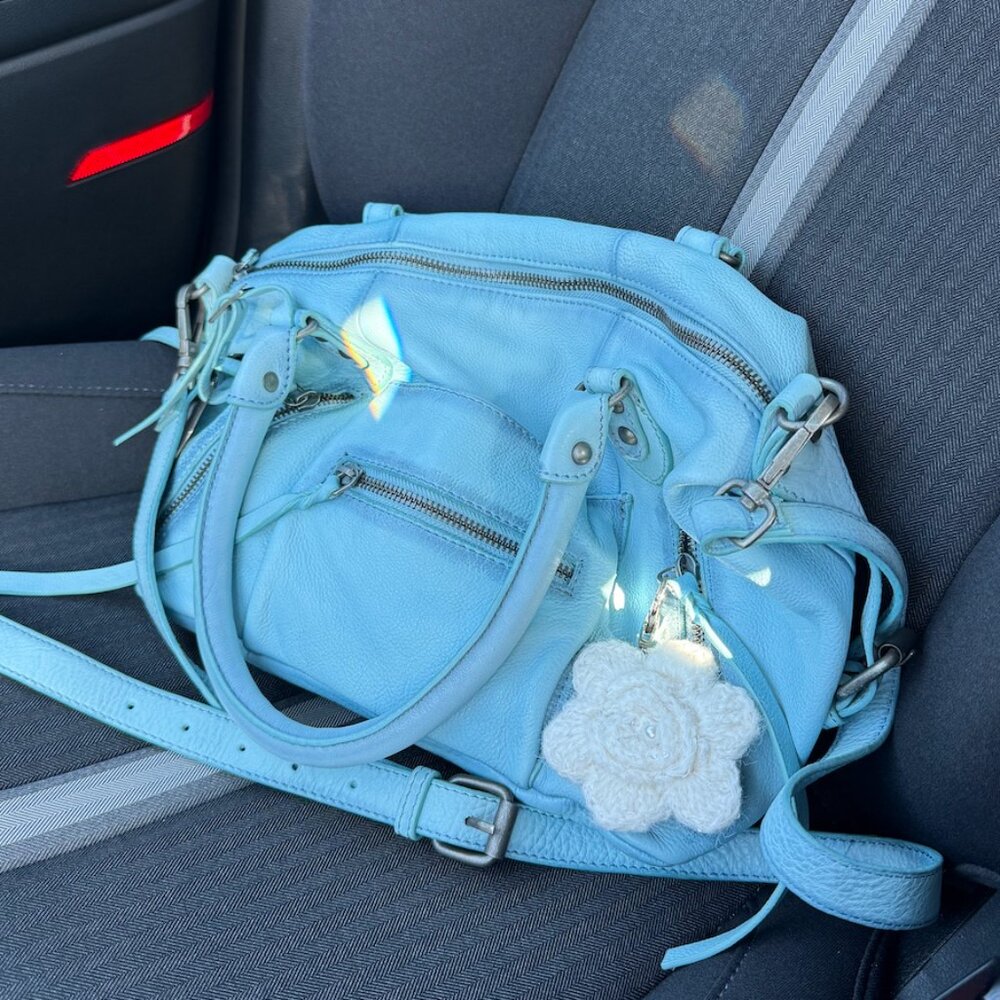 We The Free Baby Emerson Tote Bag - Washed Sail (Baby Blue) Worn Once